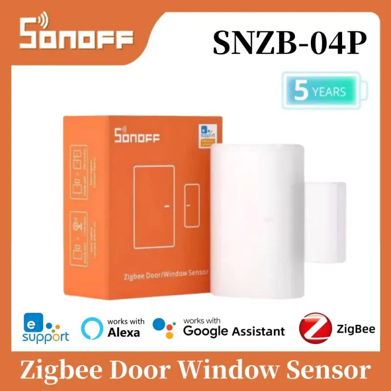 SONOFF SNZB-04P Zigbee Door Window Sensor Local Smart Scene Linkage Tamper Alert Home Security Works with Alexa Google Alice
