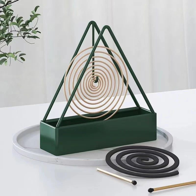 Mosquito Coil Rack Creative Holder Triangular Mosquito Coil Rack Creative Mosquito Coil Holder With Tray Outdoor Anti-Mosquito