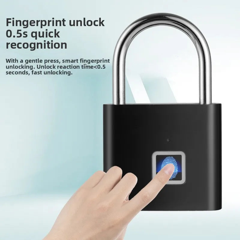 Waterproof Smart Fingerprint Padlock Door Household Anti-theft Dormitory Cabinet Luggage Electronic Lock