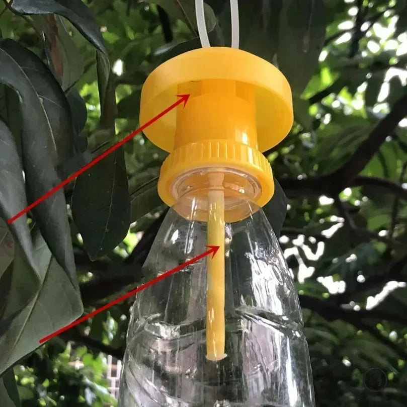 2PCS Fruit Killer Plastic Yellow Drosophila Trap Fly Catcher Pest Insect Control For Home Farm 6*6*2Cm