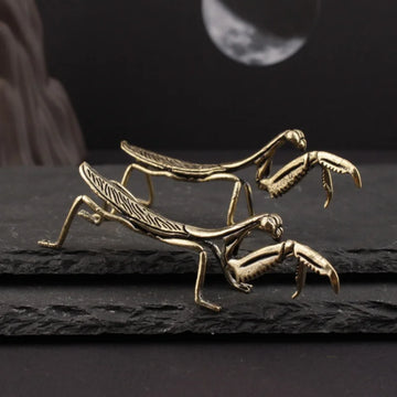 Antique Copper Ornament Brass Mantis Dragonfly Bee Cricket Figurines Miniature Insect Collection Statues Feng Shui Gifts
