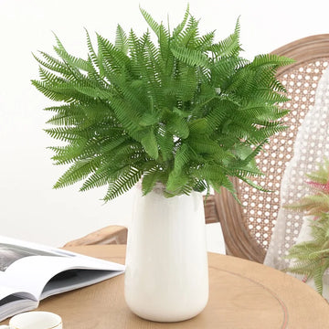 Simulation Fern Leaf Decoration 5pcs for Indoor Outdoor Home Decor Garden Party Balcony Patio Planter Filler DIY Ferns Leaves