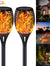 1/2/4/8Pcs Solar Flame Lights 12LED Bulbs Flickering Waterproof Garden Decoration Outdoor Lawn Path Yard Patio Night Floor Lamps