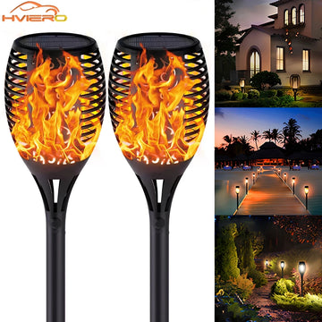 1/2/4/8Pcs Solar Flame Lights 12LED Bulbs Flickering Waterproof Garden Decoration Outdoor Lawn Path Yard Patio Night Floor Lamps
