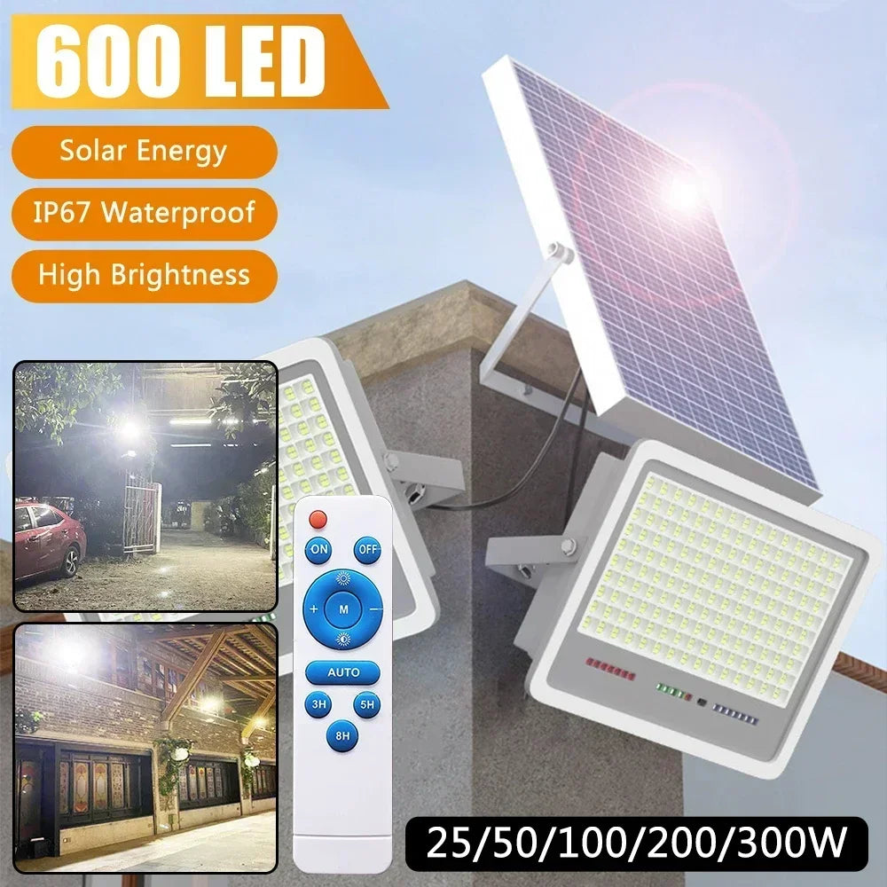 Supper Bright 600LED Solar Lamp Outdoor Garden Solar Led Light Waterproof Sunlight Powered Spotlight with Motion Sensor