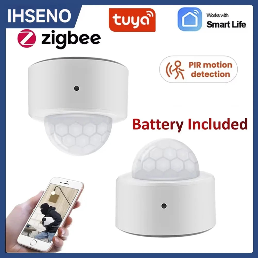 Tuya Zigbee3.0 PIR Motion Sensor Human Body Movement Wireless Infrared Detector  Work With Alexa Google Home Assistant Z2mqtt