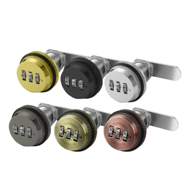 3 Digit Combination Password Box Lock 20-30mm Smart Cam Code Lock Zinc Alloy for Mailbox Cabinet Door Security Hardware