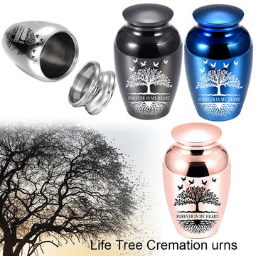 Cremation Urn for Human Ashes, Adult Memorial Urn, Funeral Keepsake Urns for Men Women,Tree of Life Decorative Urns