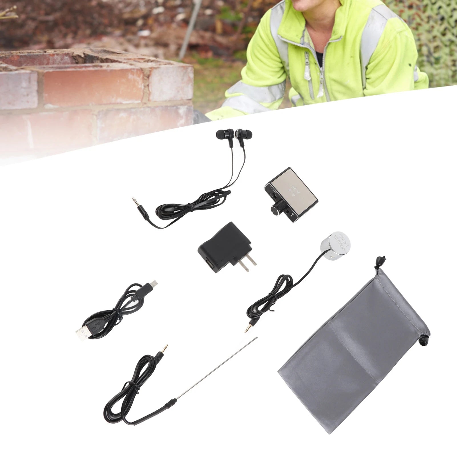 Water Leakage Monitor Underground Water Pipe Leakage Detector Enhanced High Strength Sound Intensifier for Site Construction