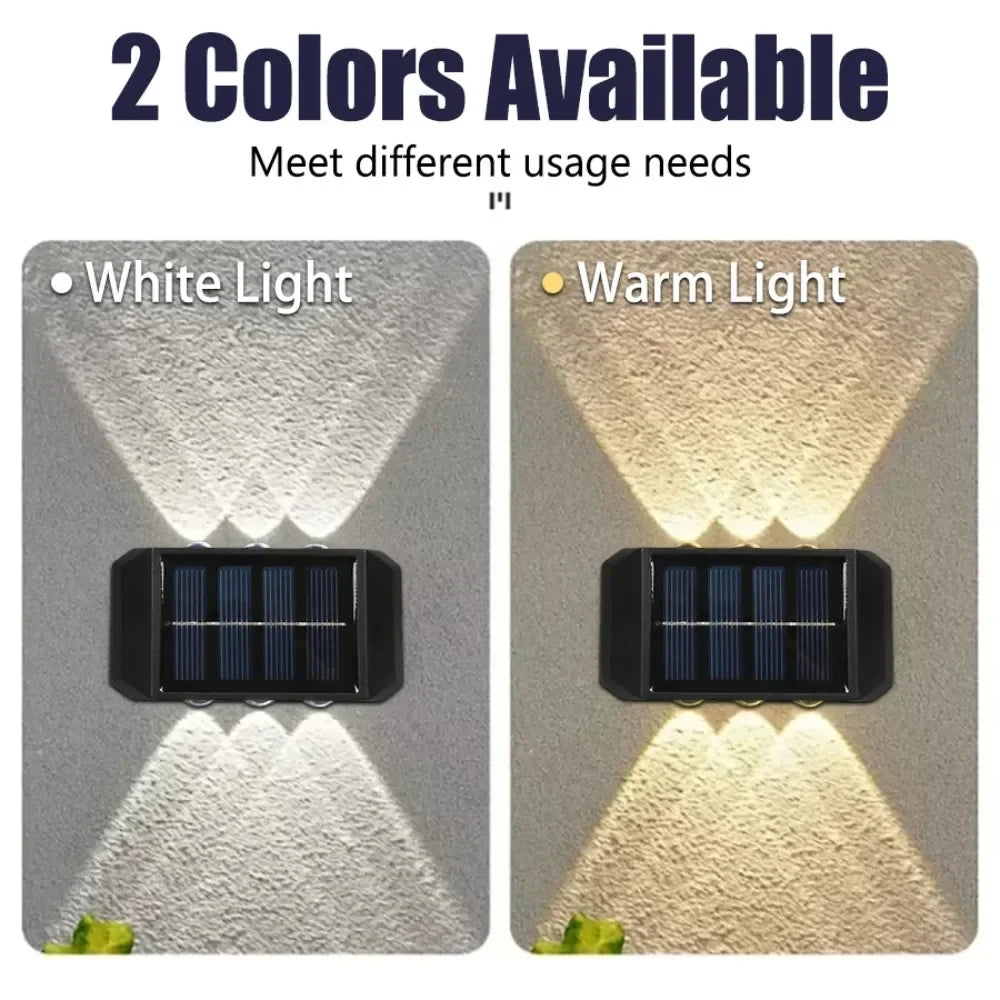 Solar LED Light, Outdoor Waterproof Wall Lamp, Dusk to Dawn Fence Lighting for Summer Garden Yard Porch Walkway Camping Home Dec