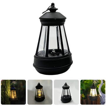 Solar Powered Lantern Lights Outdoor Garden Landscape Plastic Decoration Lamp for House Rechargeable Portable Emergency Night