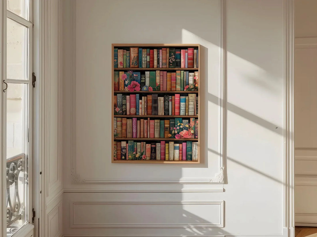 Vintage Library Poster, Book Art print, Reading Wall Poster, Book Lovers Gift, Reading Gift, Antique Wall Art, Retro Book Lovers