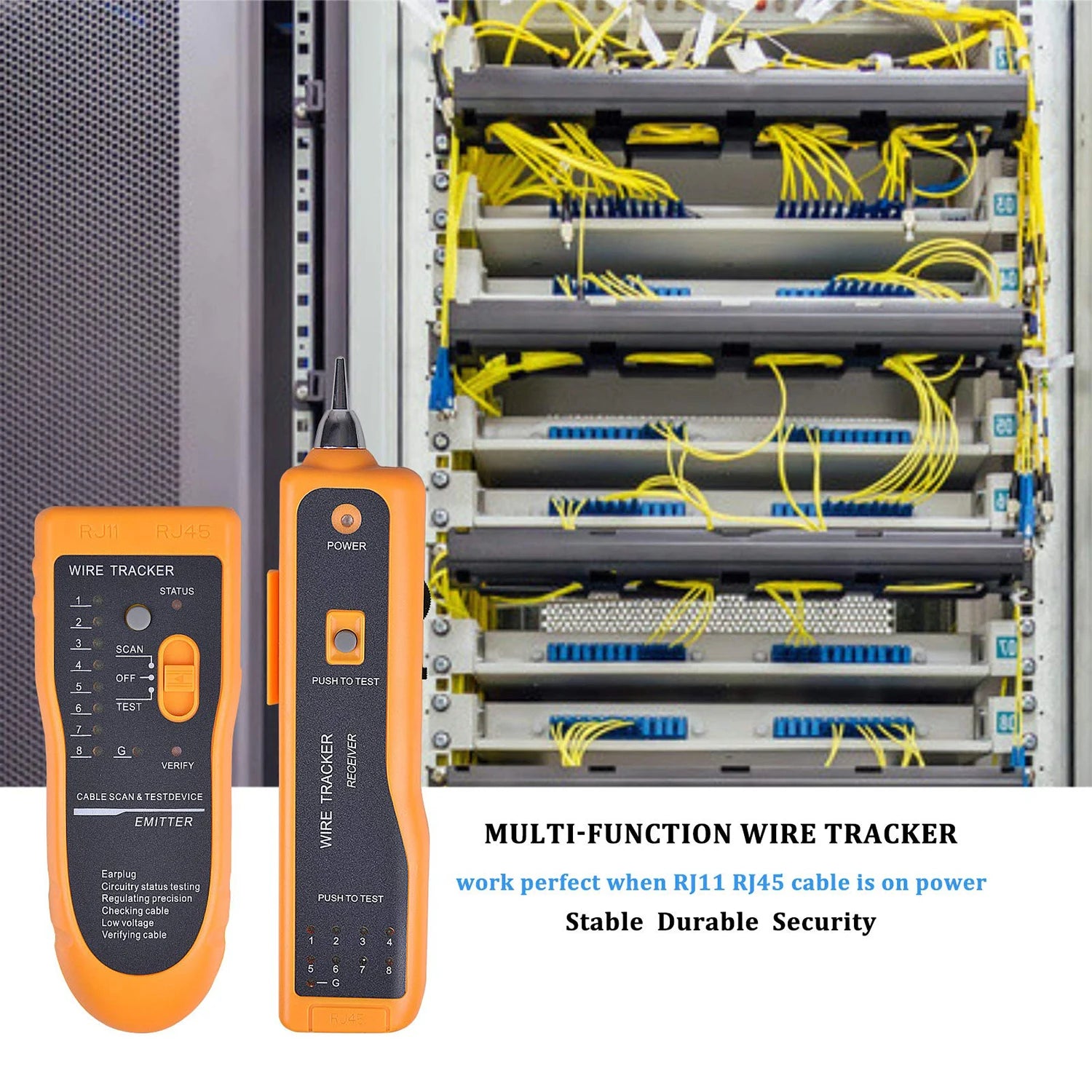 Network Cable Tester LAN Telephone Wire Tracker Diagnose Tone Tracer for STP UTP Cat5 Cat6 RJ45 RJ11 Detector Line Finder