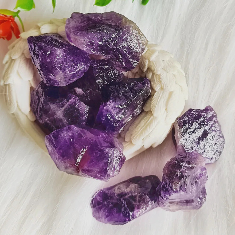 Natural Amethyst Rough Gemstone For Home Room Decor Aromatherapy And Aquariums Purple Quartz DIY Made Quartz Stone Crystal Gifts
