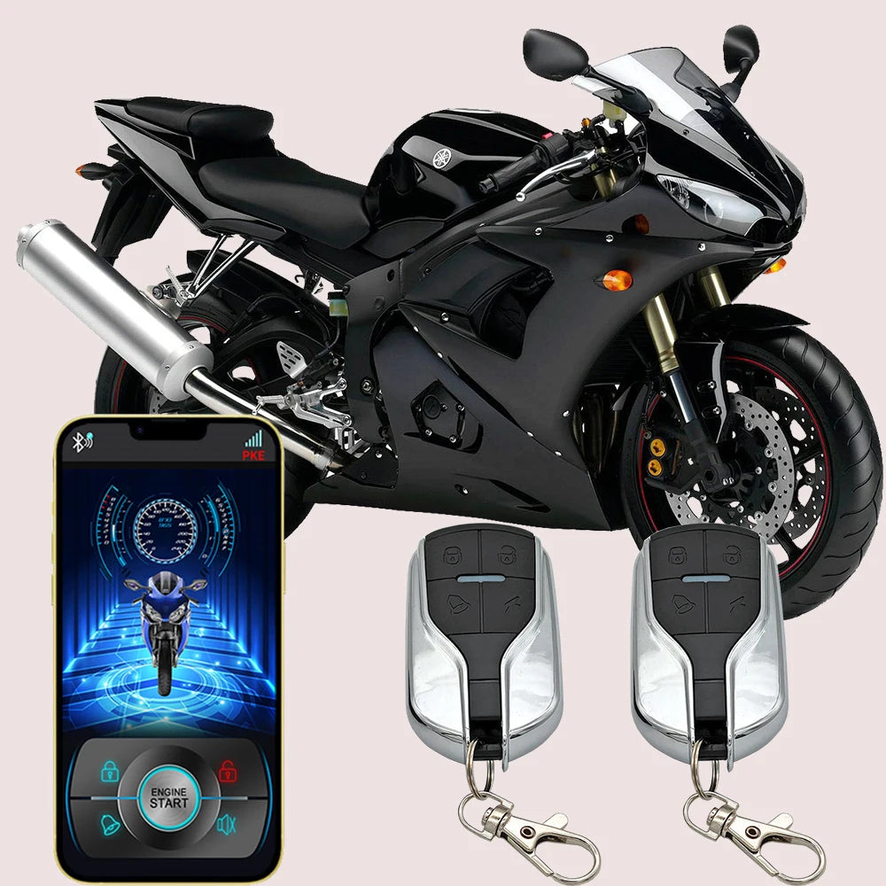 Bluetooth motorcycle anti-theft alarm automatically senses mobile phone operation, one-key start PKE induction anti-theft lock