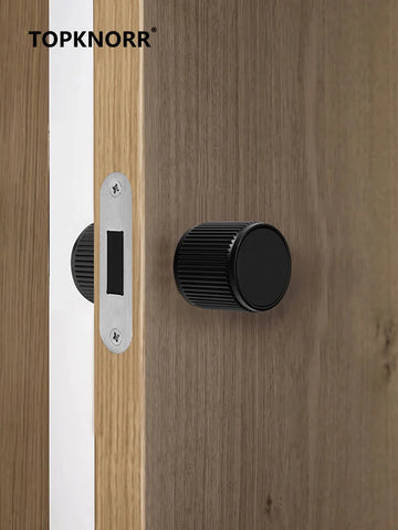 2024 Minimalist Round Ball Magnetic Door Lock Indoor Door Hidden Key Round Door Handle Silent Home Room Wooden Door Lock