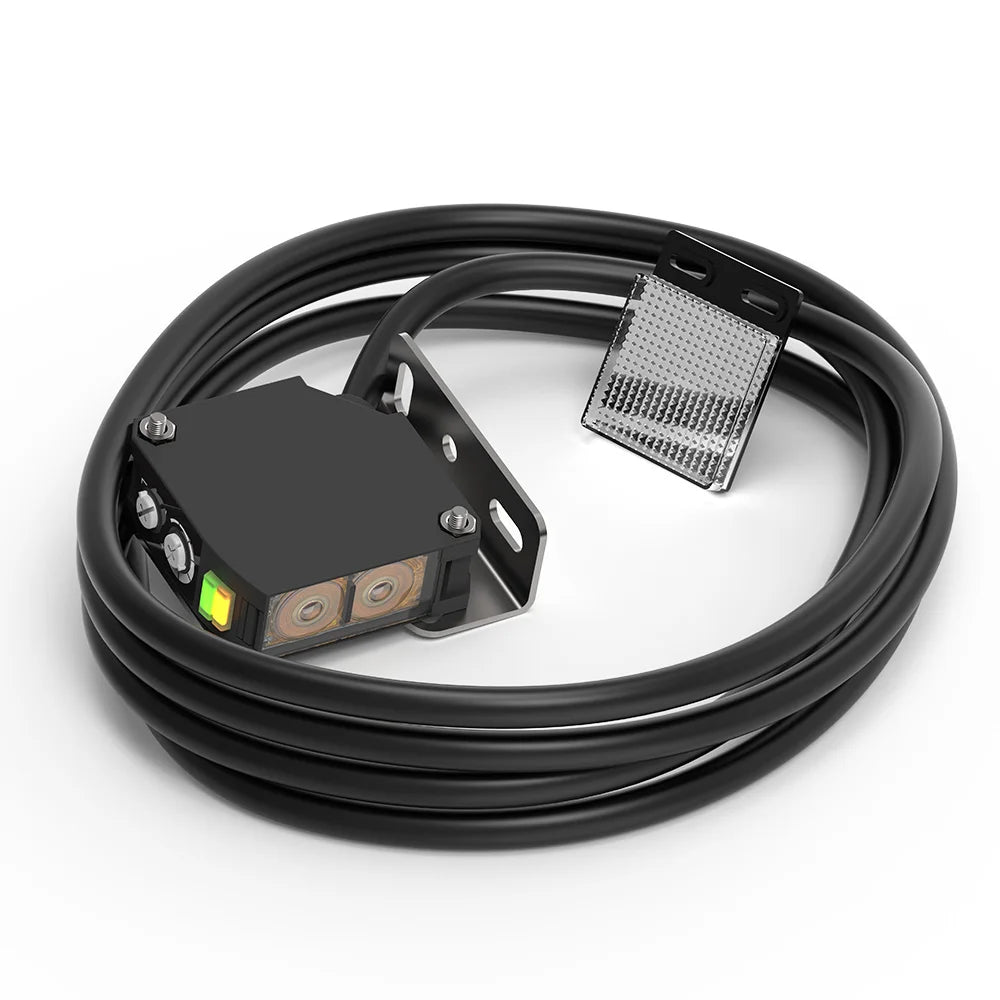 GTRIC Photoelectric Sensor E3JK-RR12 Retro-reflective 24-240V DC/AC Universal Relay Output Square Optical Photoelectric Switch