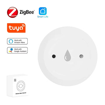 Tuya ZigBee Water Leak Sensor Flood Detector with Smart Life Control Alexa Compatible Home Assistant Water Leakage Alarm