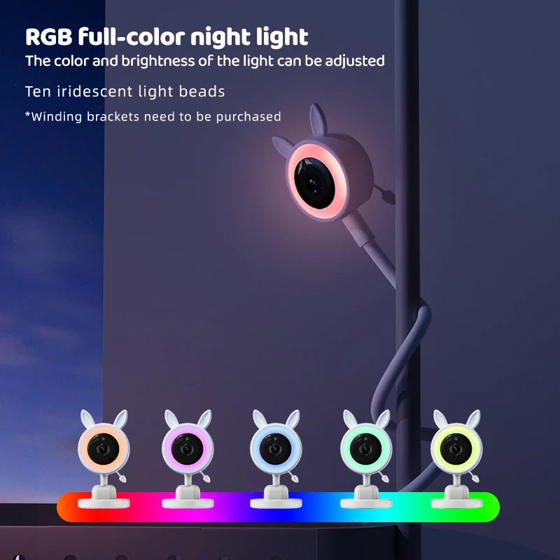 DANMINI new 3.5 "RGB night light baby monitor with night vision temperature detection voice intercom baby nanny security camera