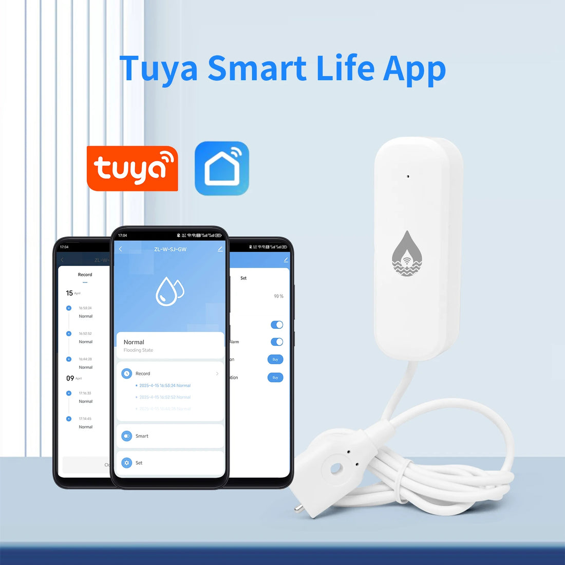 WiFi/Zigbee Water Leakage Sensor Home Alarm System Security Protection Water Overflow Level Detector Flooding Sensor