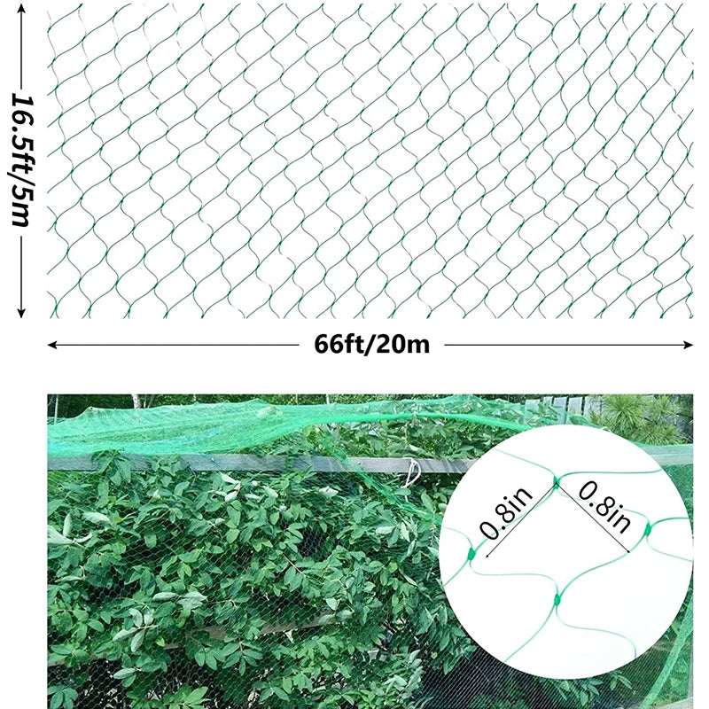 20/10M Anti Bird Protection Net Mesh Garden Plant Netting Protect Plants and Fruit Trees from Birds Deer Poultry Best Fencing