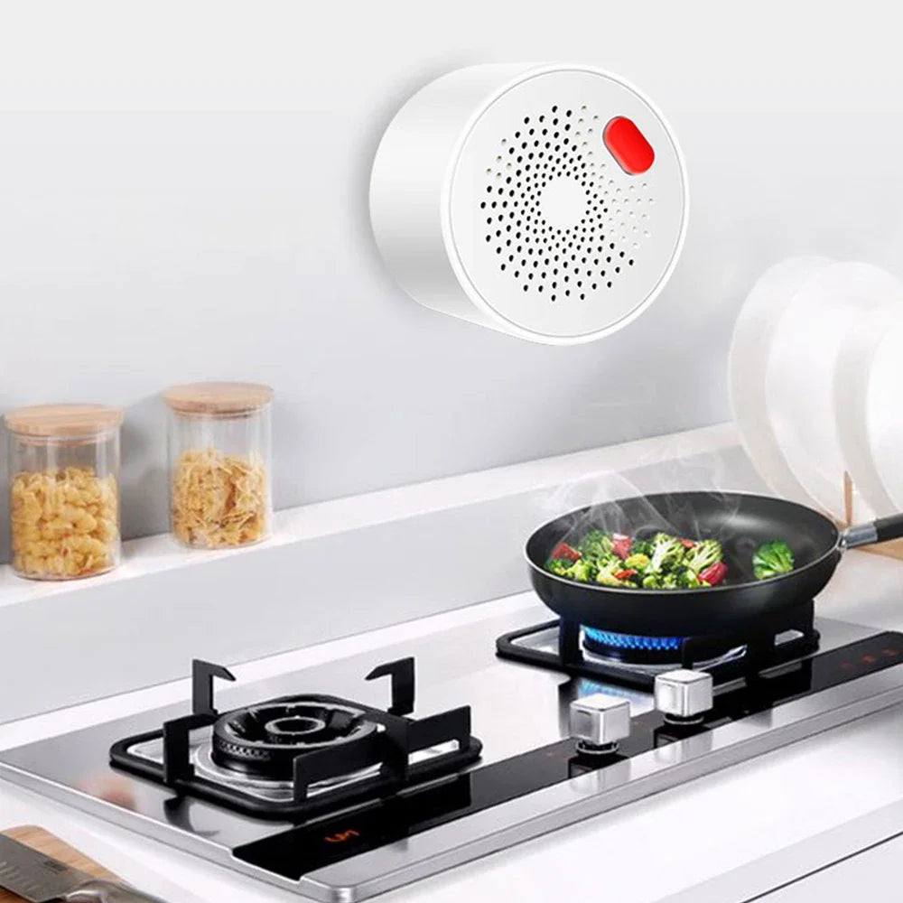 Haozee Tuya Wifi Zigbee Smart Natural Gas Sensor Combustible Household Smart LPG Gas Leakage Alarm Detector Fire Security