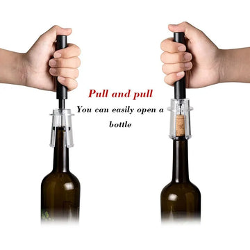 Portable Wine Bottle Opener Wine Pump Corkscrew Air Pressure Stopper Pin Jar Cork Remover Kitchen Tools Bar Wine Accessories