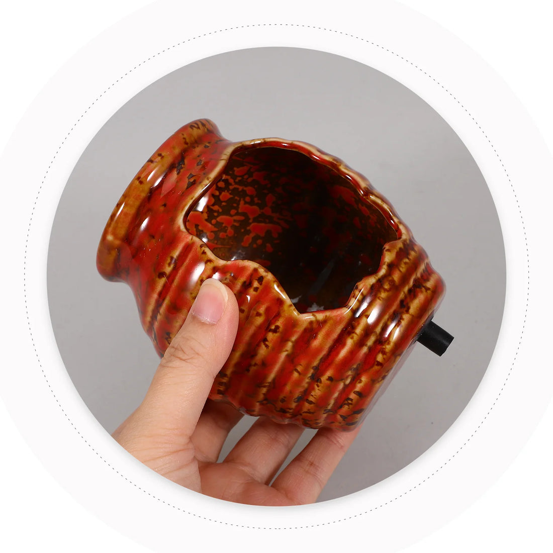 Circulating Water Ceramic Jar Fountain Decorative Planter Garden Home Landscape Decoration Outdoor Indoor Ceramic Waterfall Jar