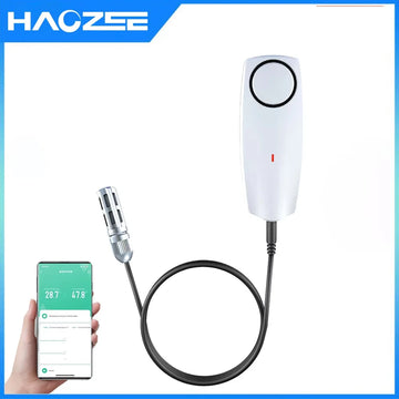 Haozee Tuya Smart Zigbee Hygrometer Thermometer With External Temperature USB Charge or Rechargable Battery