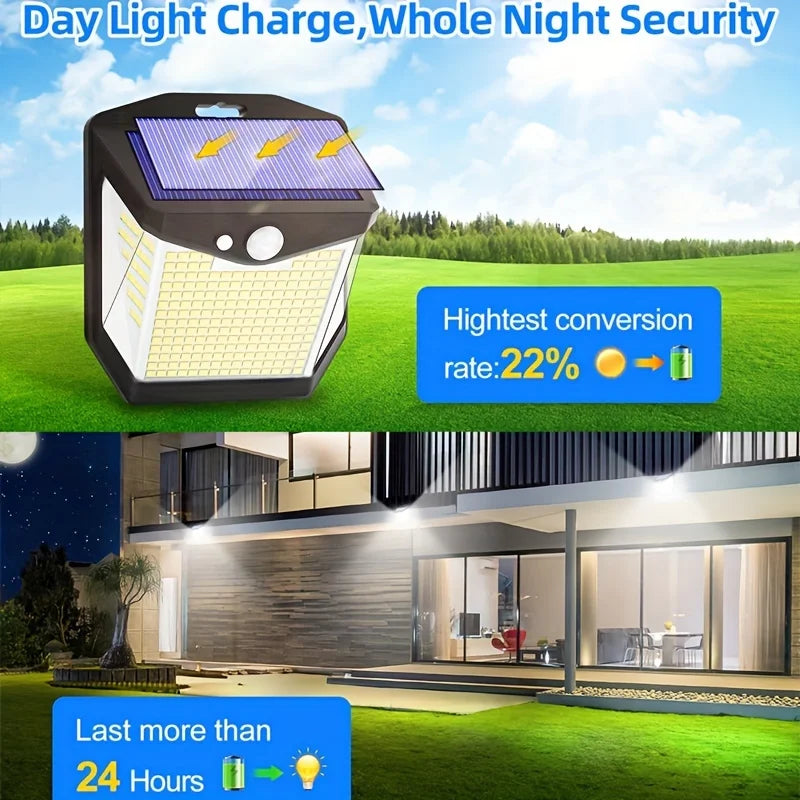 1/2/4/6pcs LED Solar Lights Outdoor Waterproof Solar Lamp Motion Sensor Garden Lights Sunlight Yard Wall Street Light
