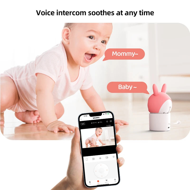 Wireless gimbal tuyaAPP baby monitor security camera monitoring baby movement tracking monitoring remote APP remote control