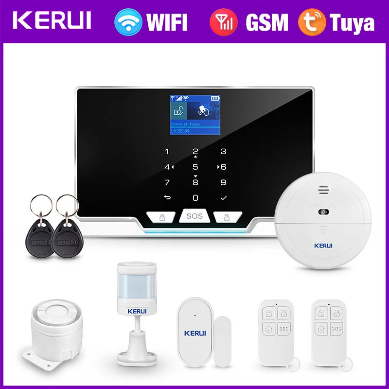 KERUI G20 Wireless Home Alarm System Smart Life WiFi GSM Security Alarm System with Motion Sensor, Support Alexa Google for Home