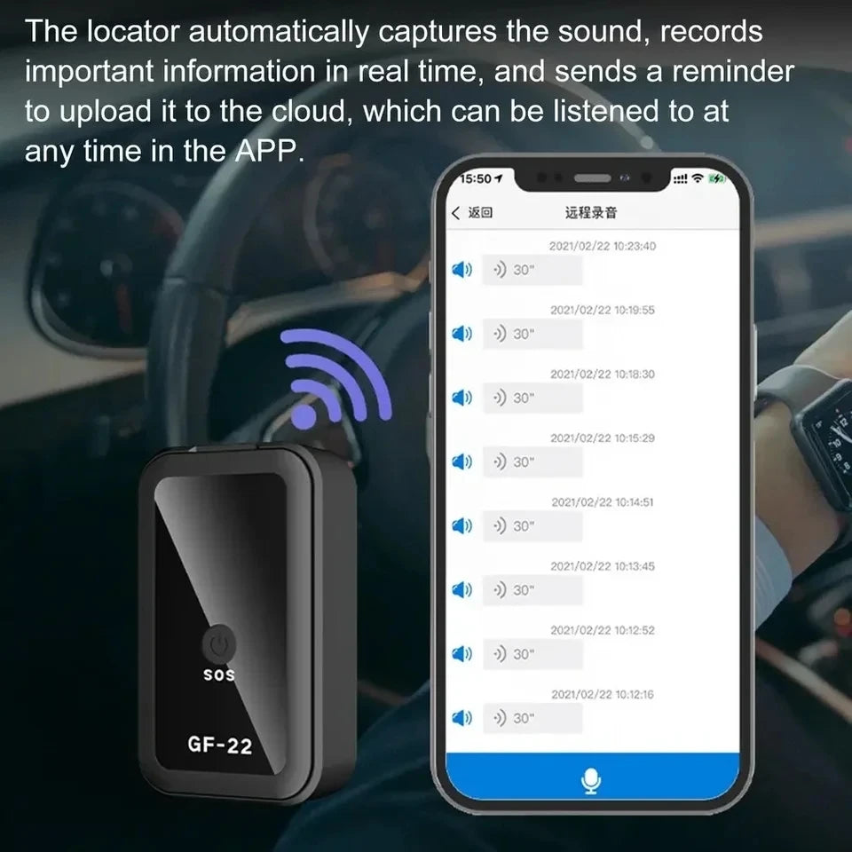 GF-22 Car Tracker Device Strong MagneticAutomatic Alarm Motorcycle Car Mini GPS TrackersVoice Control Anti-Lost Device Locator
