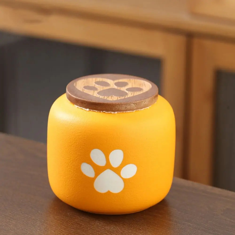 Ceramic Pet Ashes Storage Box Cute 180/500ml Funeral Urn for Pets Sealed Jar Memorials Dog Cat Cremation Urns