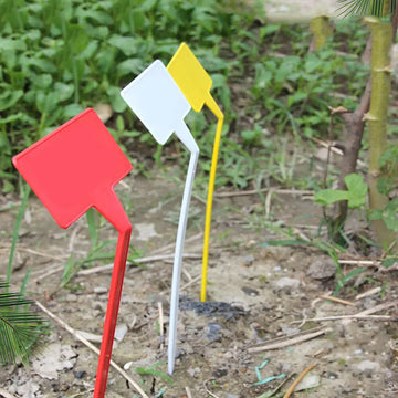 10Pcs Plastic Plant Labels Insert Bow Garden Tag Nursery Flower Soil Marker Tool