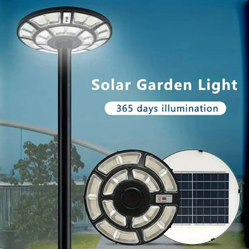 Solar UFO garden lamp outdoor waterproof belt motion sensor and remote control solar street lamp parking lot safety lamp
