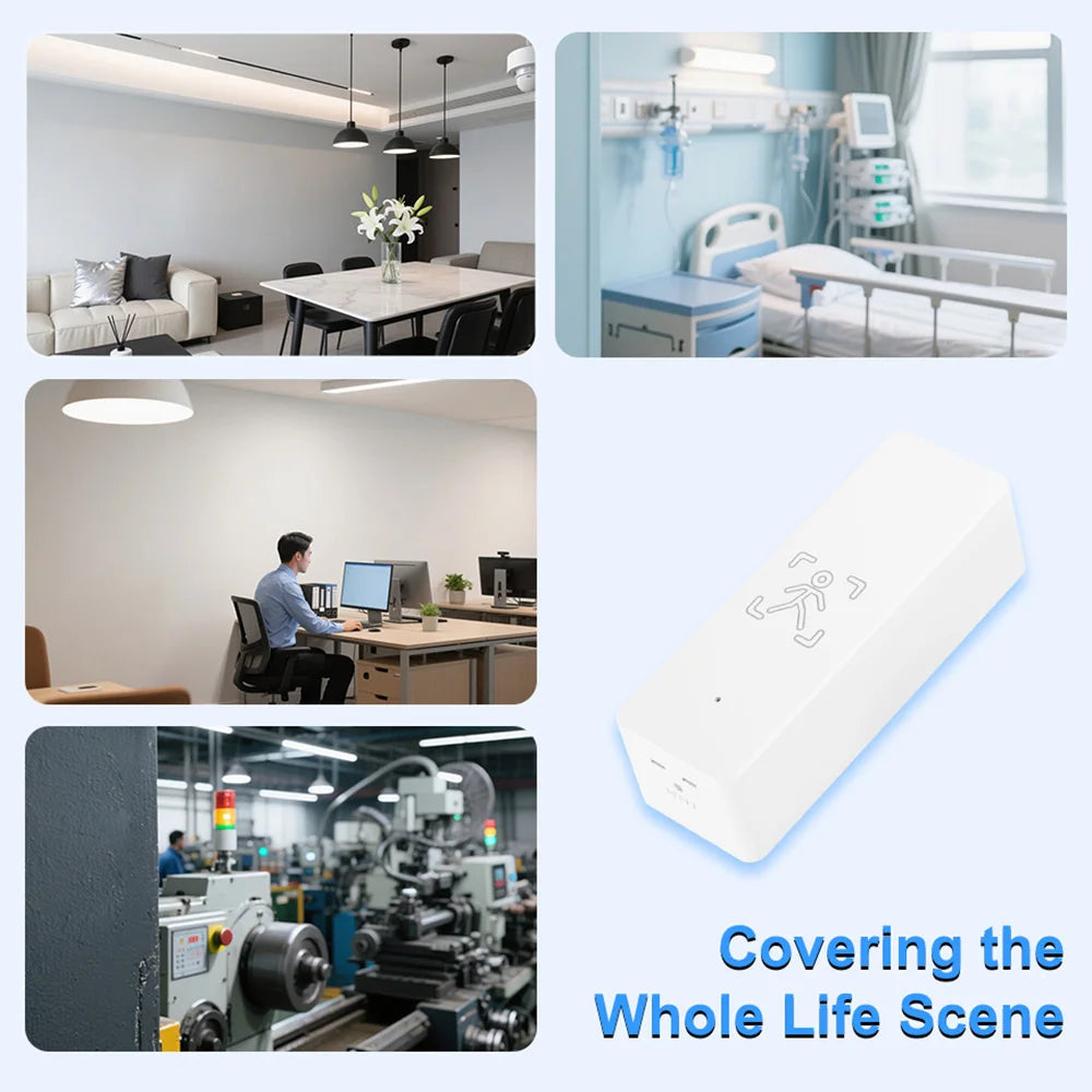 Tuya WiFi Human Presence Detector PIR Motion Sensor 10Ghz MmWave Radar Smart Life APP Smart Home Linkage Home Automation Alexa