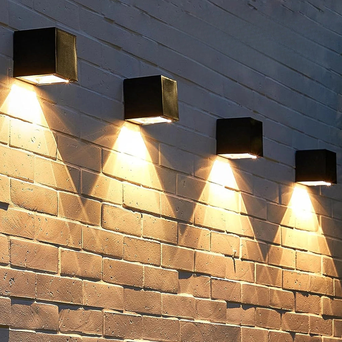 1~2 Pcs LED Solar Light Outdoor Garden Square Wall Lamp Sensor IP65 Waterproof Courtyard Yard Balcony Fence Decor Lighting