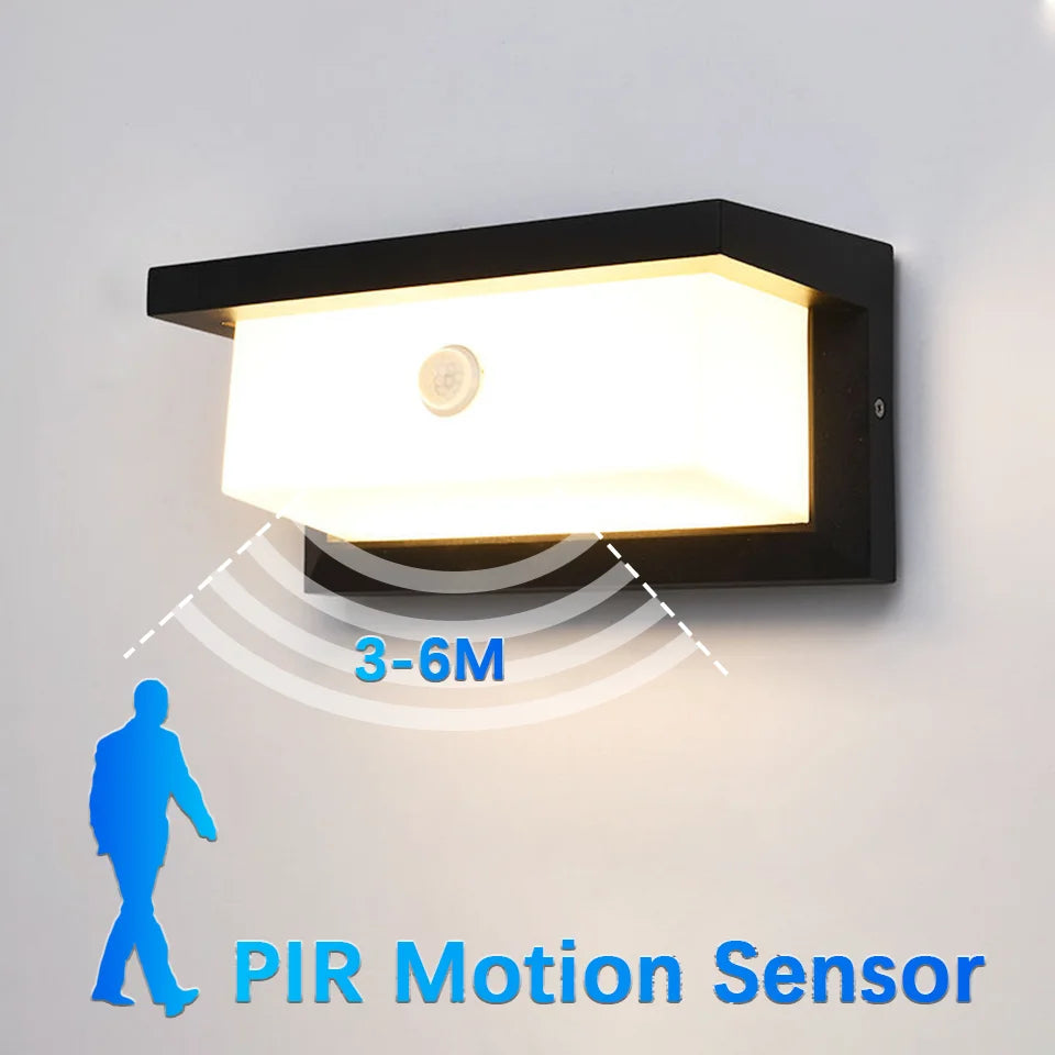 Light LED PIR Motion Sensor Wall Lights Outdoor Lamps Waterproof AC85-265V Wall Lights Garden Porch Balcony For Home Accessories
