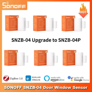 SONOFF SNZB-04P Zigbee Door Window Sensor Door Open/Close Detector for EWeLink App ZBBridge Required Work with Alexa Google Home