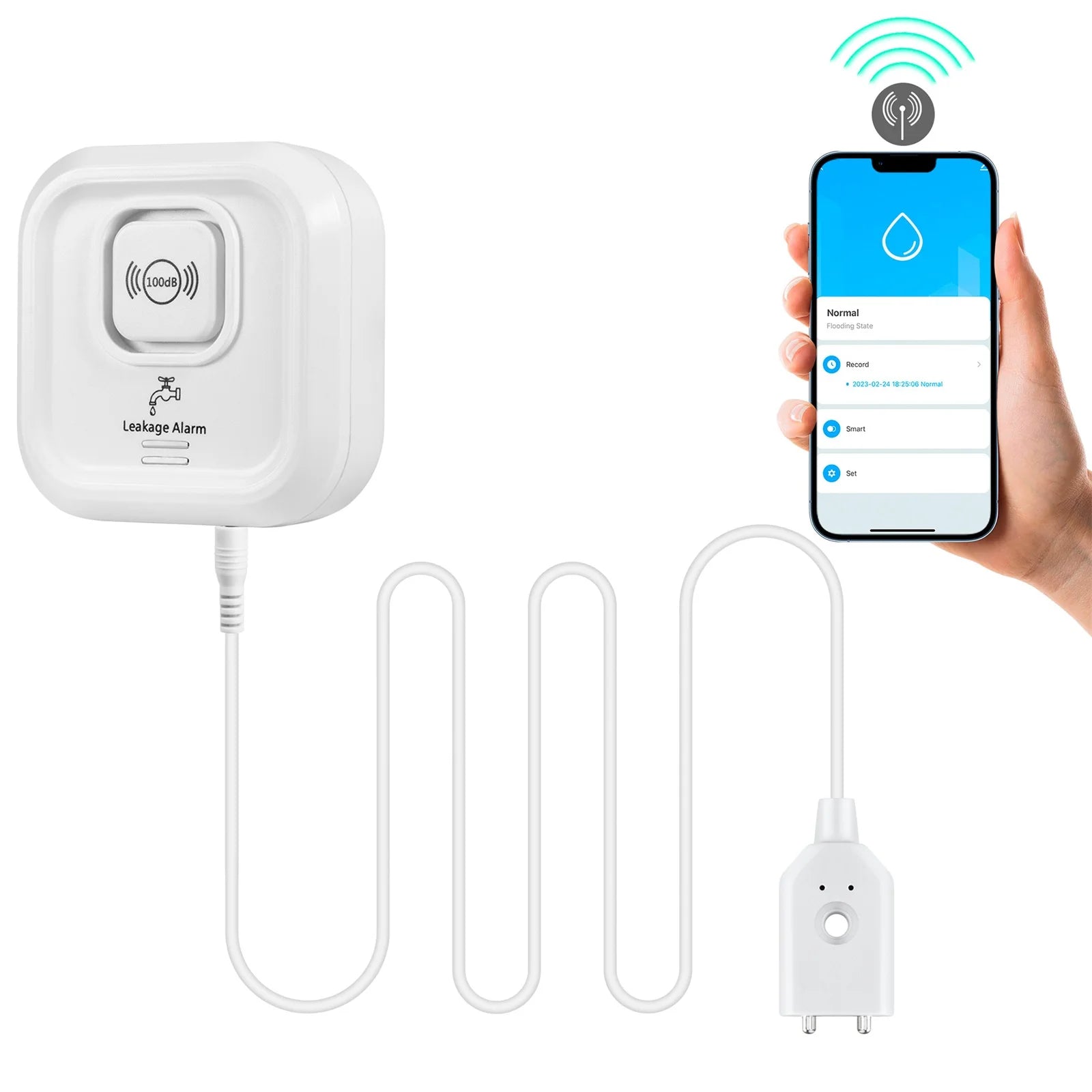 KERUI 100db Tuya Smart WIFI Water Leakage Alarm Detector Water Leak Sensor for Home Security Protection