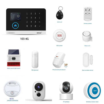 Burglar Home Security System Alarm System Accessories PIR Detector Doors Detectors Outdoor Solar Alarm 433Mhz GSM Wireless