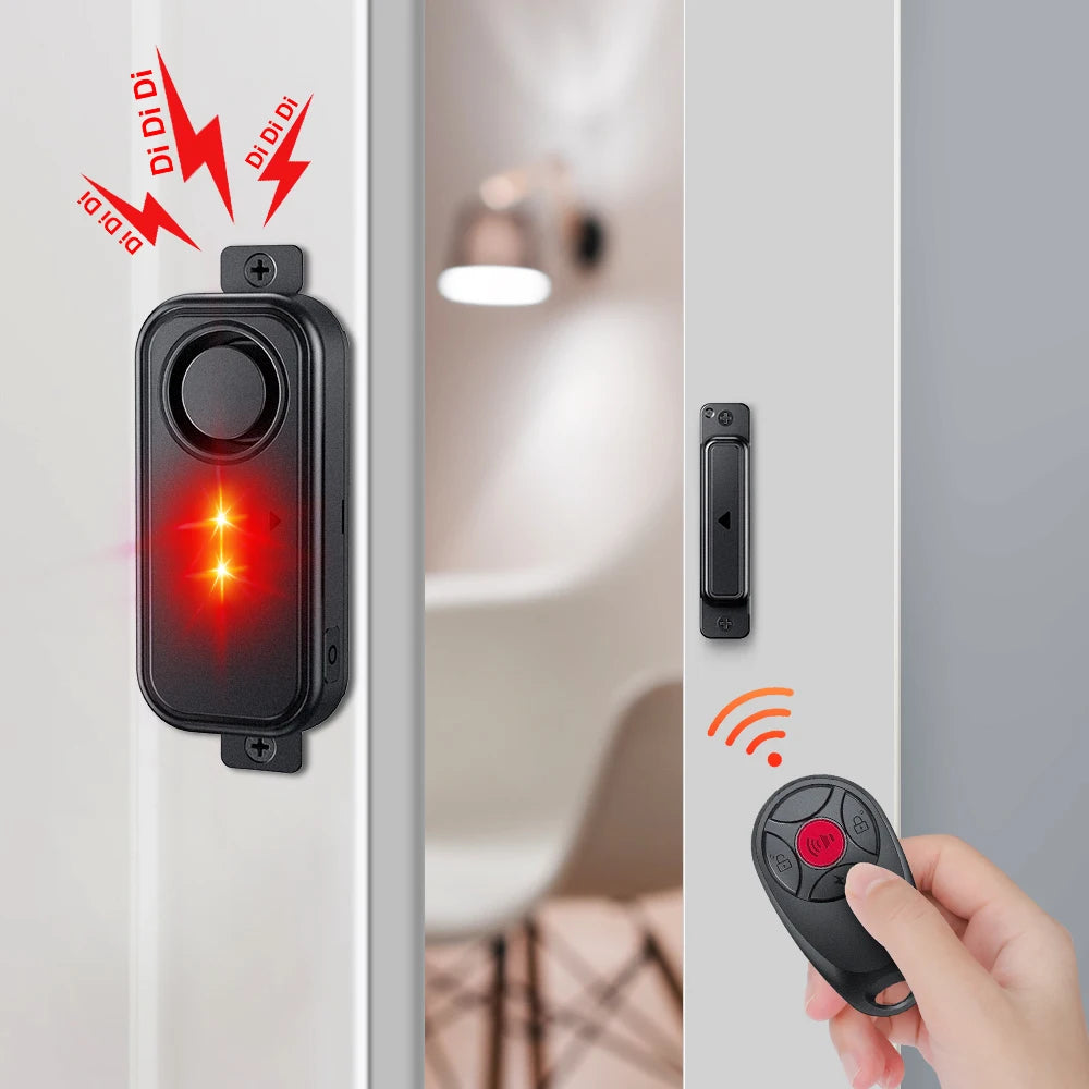Door And Window Alarm With Led Light  Magnetic Sensor Detector Outdoor Waterproof Fence Security Alarm Sensor for Kid Safety