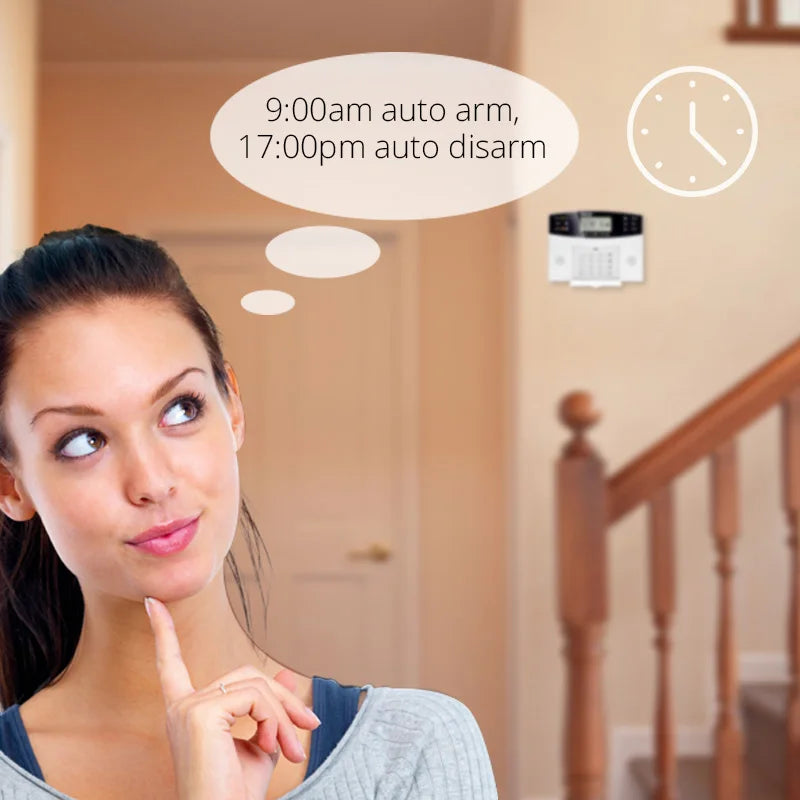DP500 Home Security Alarm system Metal Remote Control Voice Wireless Door sensor LCD Display Siren Kit SIM SMS GSM Alarm