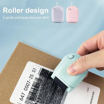 Privacy Seal Roller Ceramic Blade Theft Protection Roller Stamp for Privacy Confidential Data Guard Your Security Stamp Roller