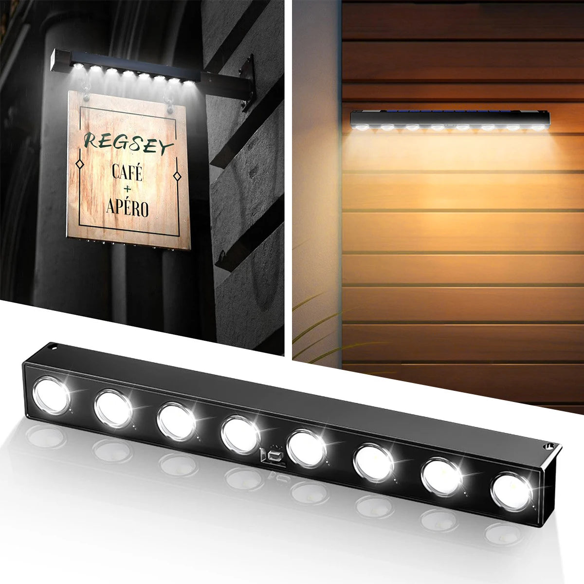Led Solar Wall Light Bulb Lamp Exterior Intelligent Control 4leds/6leds/8leds Outdoor Cool White\Warm White Lights Wall-mounted