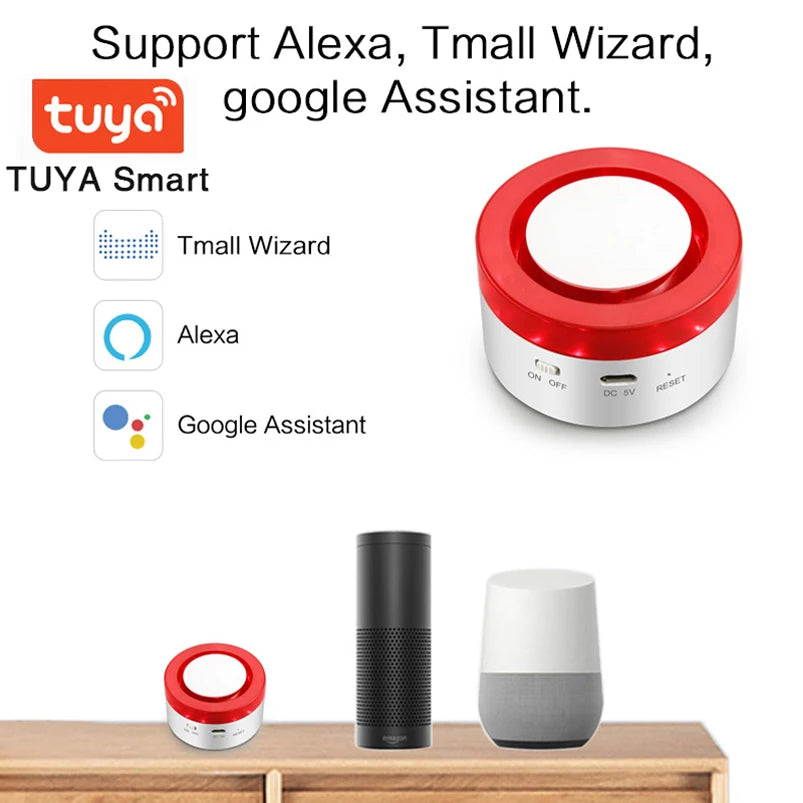 WiFi Tuya Home Alarm System 120DB Wireless WIFI Siren 433MHz Burglar Security Alarm Smart Life App Control Wireless Home Alarm