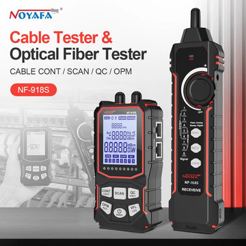 Noyafa Network Cable Tester LCD Display Cable Tracker NF-918S PoE Checker Optical Power Meter Visual Fault Locator Network Tools