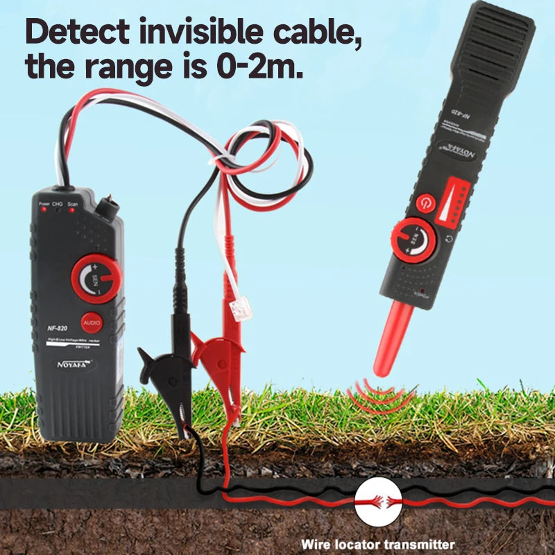 NF-820 Noyafa New Underground Wire Locator RJ45 RJ11 BNC High Low Voltage Cable Tester Line Finder LAN Network Cable tester