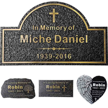 Personalized Memorial Plaque, Customized Engraved, Loved Ones Lost for Human or Pets Dog Cat Grave Markers, Remembaling Plaques
